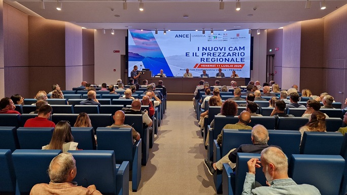 “I nuovi CAM e il prezzario regionale”: numerosi imprenditori e professionisti al confronto con ANCE Umbria, Regione Umbria e Rete delle Professioni Tecniche Umbria
