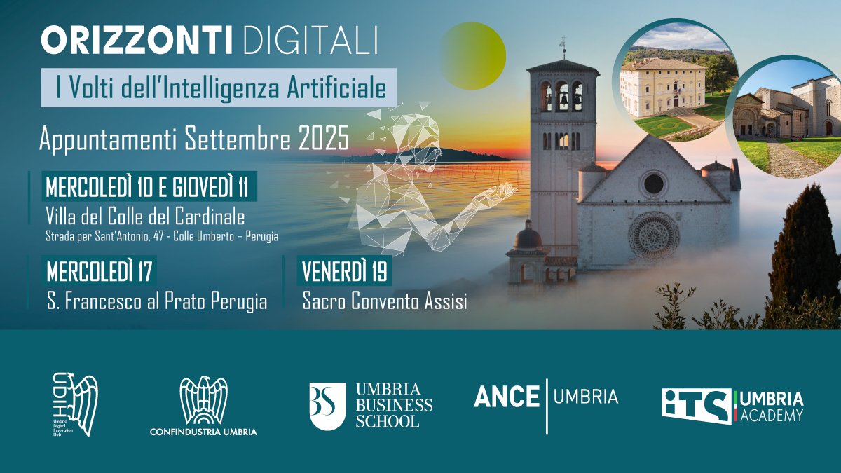 Al via Orizzonti Digitali 2025: a Villa del Colle del Cardinale due giornate dedicate ai Volti dell’Intelligenza Artificiale