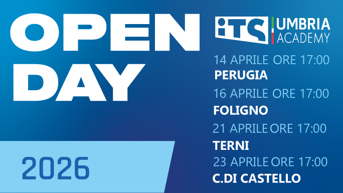 ITS Umbria Academy: Open Day 2026 per scoprire i percorsi formativi post diploma