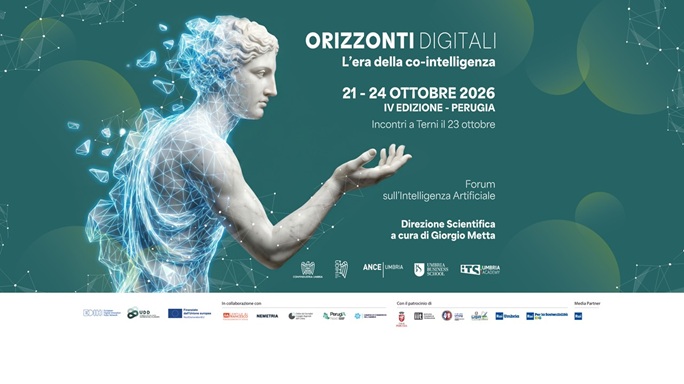 In Umbria gli Stati generali dell’intelligenza artificiale. Dal 21 al 24 ottobre torna Orizzonti Digitali: 50 panel e circa 200 relatori per parlare dell’era della co-intelligenza